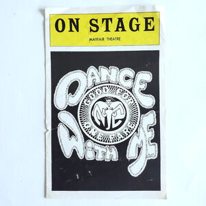 Vintage Playbill New York Musical On Stage Mayfair Theatre Dance With Me 1975